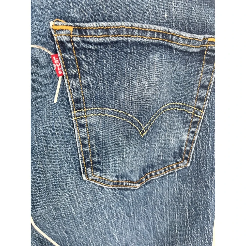 LEVIS 505 Regular Fit Jeans Mens 34x32 Blue Straight Leg Denim